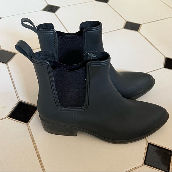 Jeffrey Campbell “Stormy” Ankle Rain Boot Matte Black - Picture 3 of 5
